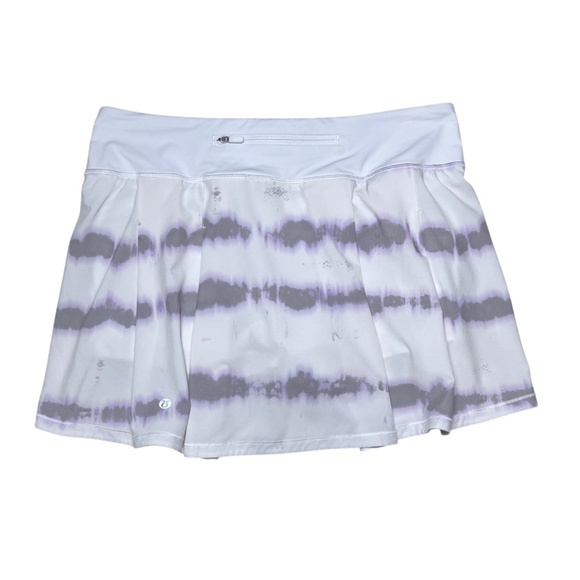 Lululemon 8 Pace Rival Mid Rise Skort Skirt Transverse Lilac Multi Tennis Golf - Picture 4 of 10